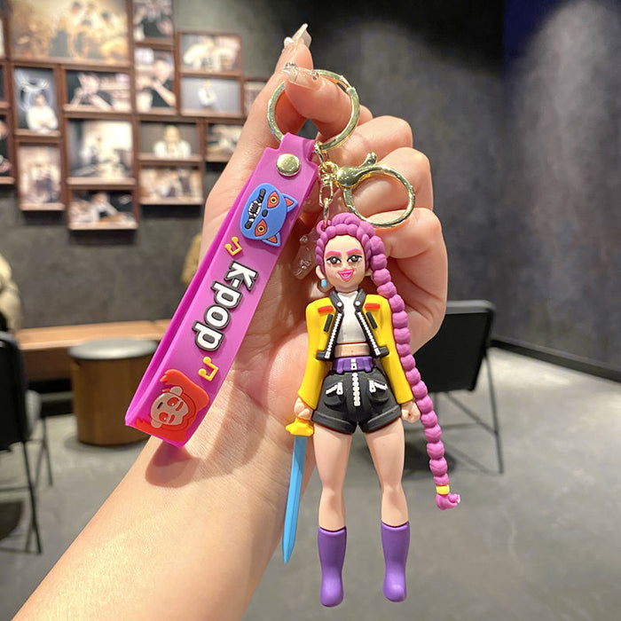 Wholesale  K-pop girl group pvc keychain Cute Keychain