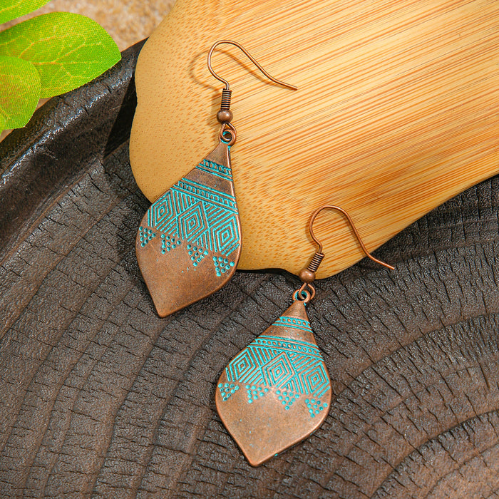 Wholesale Zinc Alloy Bohemian Turquoise Earring Set Fashion Jewelry Accessory MOQ≥2