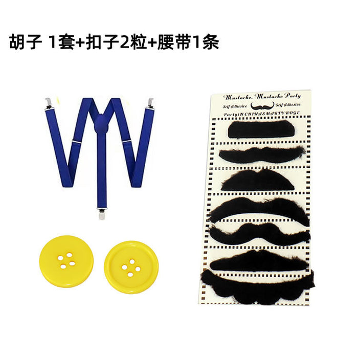 Wholesale  Adult Octagon Sun Hat Baseball Hat Gloves Beard Strap Set