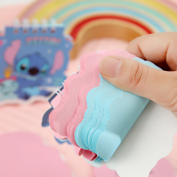 Wholesale Sticky Irregular Coil Notebook A7 Gold Pastel Blank Notebook