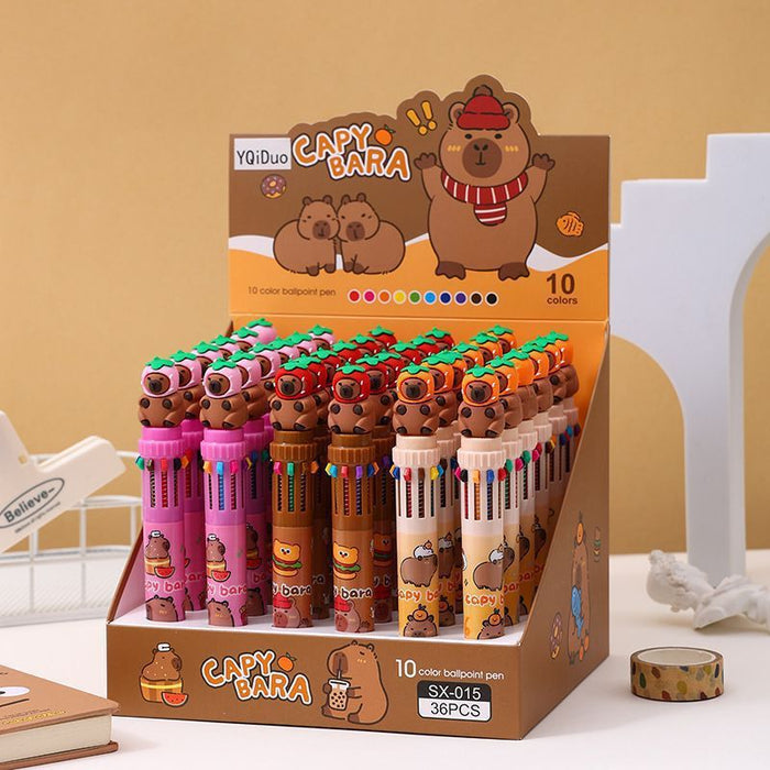 Wholesale Cute Cartoon 10-Color Clickable Ballpoint Pen