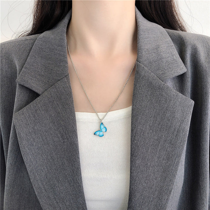 Wholesale  Blue Zircon Gold Shell Necklace   Jewelry