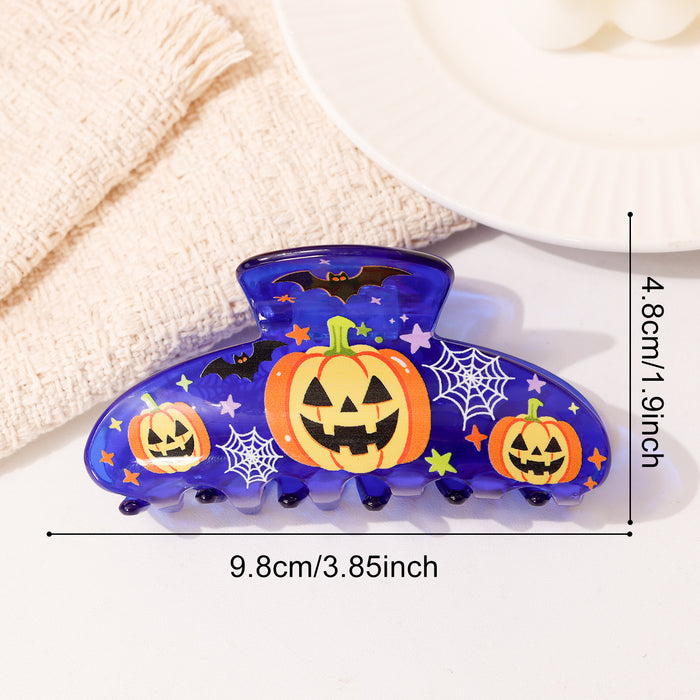 Wholesale  Transparent Claw Clip Hair Accessory For Women Pumpkin Bat Dark Style Shark Clip Boutique Resale