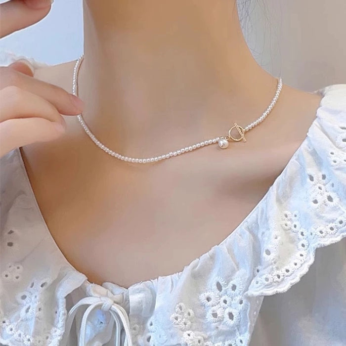 Wholesale   Pearl Pendant Necklace  Niche Campus Lady Goddess Bracelet