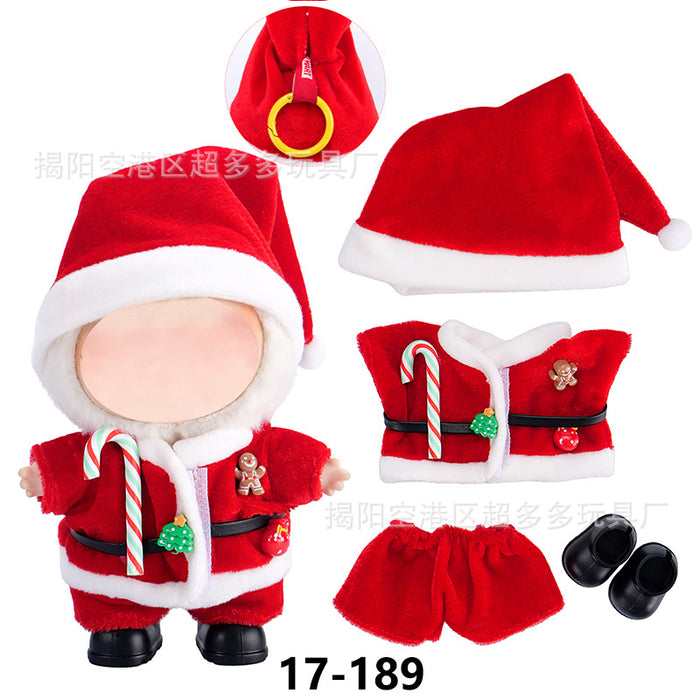 Wholesale ( Clothes only)  Baby clothes 17cm plush Christmas dress