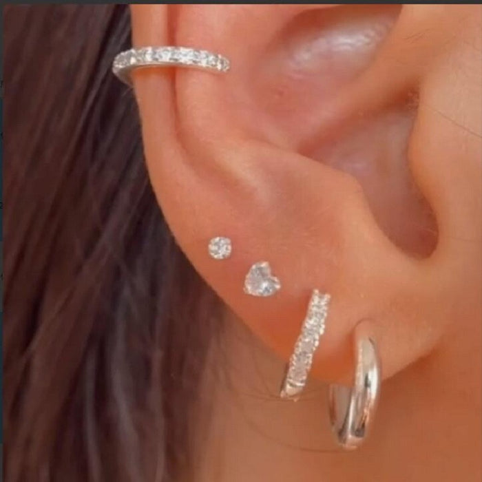 Wholesale Geometric square copper ear clip set