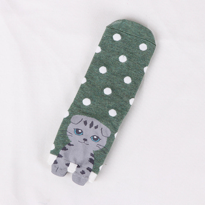 Wholesale women's socks spring and autumn striped new cotton socks cartoon socks children's
