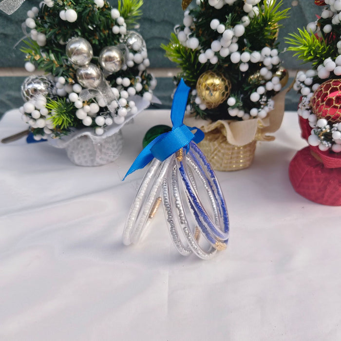 Wholesale 6-layer ribbon silicone tube Christmas bracelet