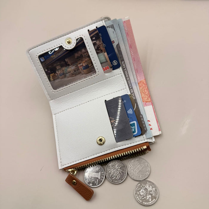 Wholesale Trendy Women' s Large PU Wallet Card Holder with Zipper Coin Purse Boutique MOQ;2