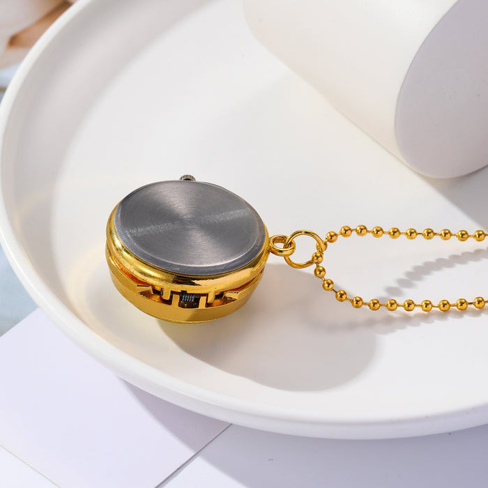 Wholesale Character peripheral rotating pocket watch student rotating flip necklace watch