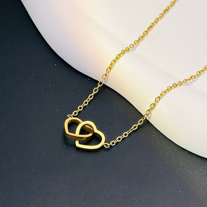 Wholesale Heart Shaped Titanium Steel Necklace JDC-NE-MeiCheng006