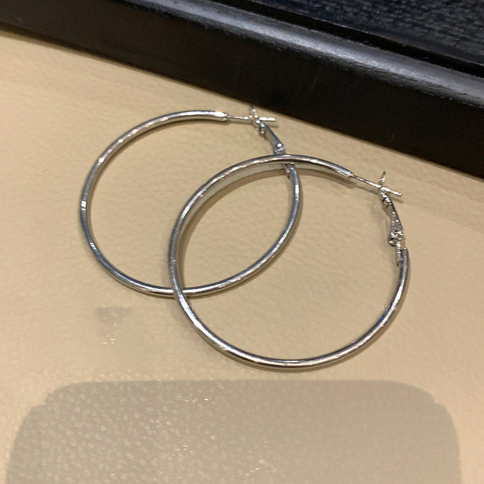 Wholesale Plain ring earrings, light luxury, high-end feel, fashionable earrings with earrings