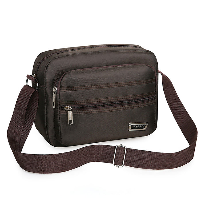 Wholesale New men's bag with large capacity single shoulder crossbody bag, casual multi-layer single backpack, business men's bag
