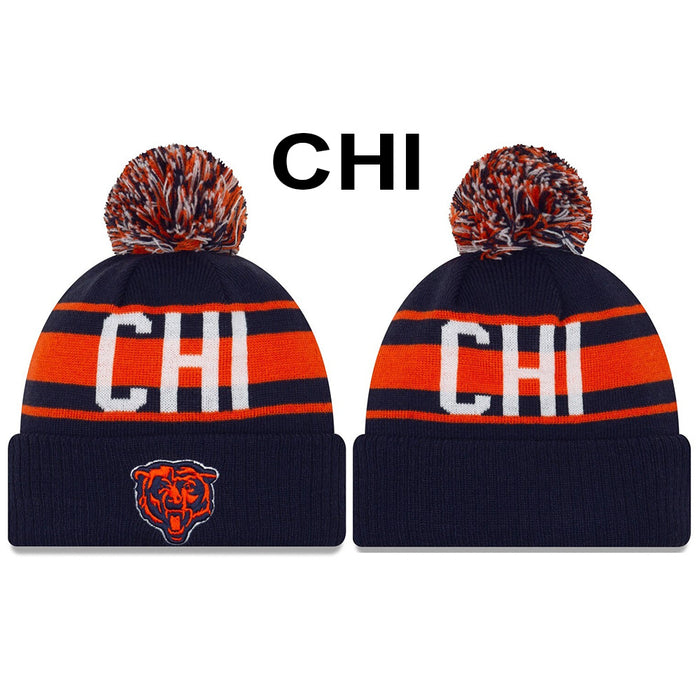 Wholesale 20pcs Wool Hat Winter Warm Wool Hat Turn-up  Embroidered Letters Rugby Hat