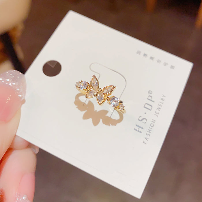 Wholesale Diamond-encrusted Butterfly Ring