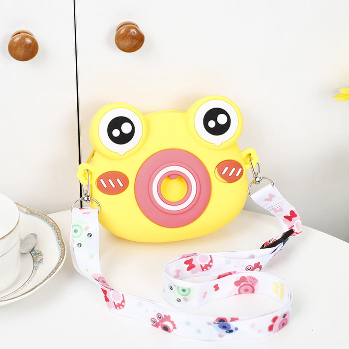 Wholesale Frog Camera Silicone Children's Crossbody Bag JDC-SD-HuHong004