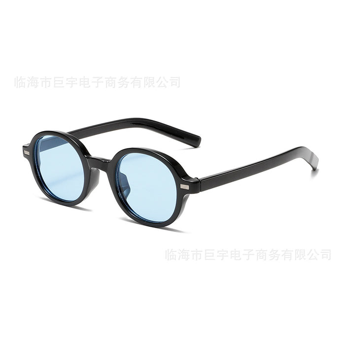 Wholesale New round frame sunglasses, personalized retro comfortable sunglasses, fashionable and trendy sun visors