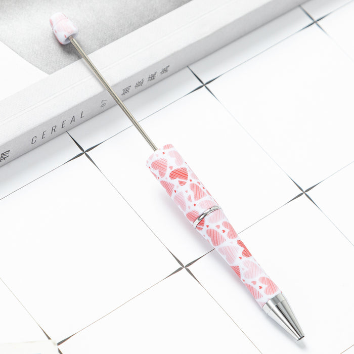 Wholesale DIY Beadable Pens Cow Print Leopard Print Christmas Plastic Pen DIY for Beaded JDC-PN-HuaH006