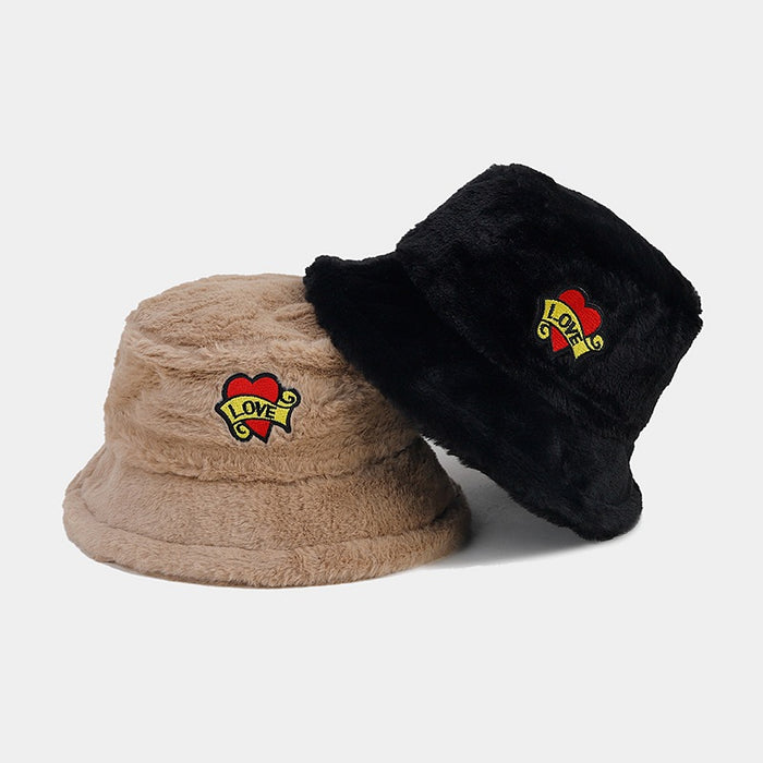 Wholesale Love Letters Plush Bucket Hat JDC-FH-LvY051