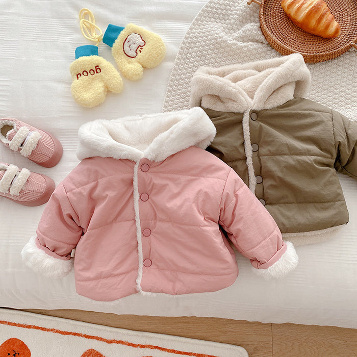 Wholesale Children's Cotton Clothing 0-5 Years Old Winter Children's Clothing Girls' Baby Thick Coat Boys' Hooded Warm Cotton Clothing JDC-BC-XZXY010