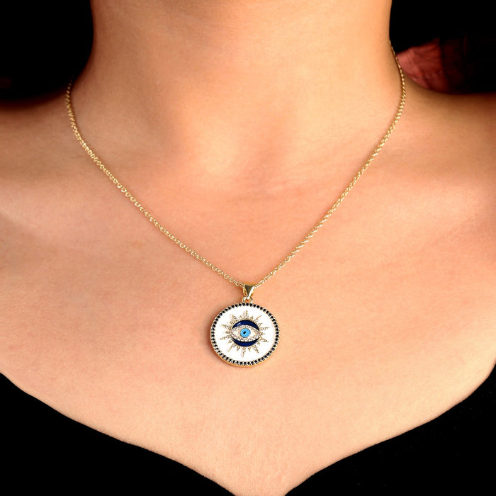 Wholesale Evil Eye Necklace No Fading Women JDC-PT-YJ015