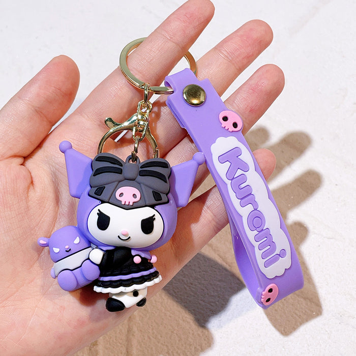 Wholesale Cartoon Silicone Keychain Hanging Accessories Car Bag Key Chain Pendant