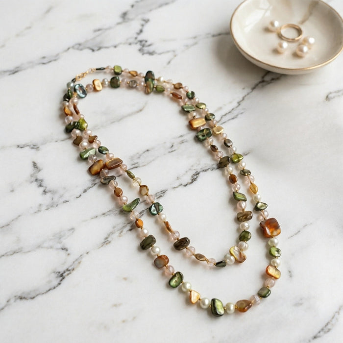 Wholesale Handmade Shell Beaded Necklace Bohemian Colorful Long Pendant Chain Vacation Gift Fashion Accessory