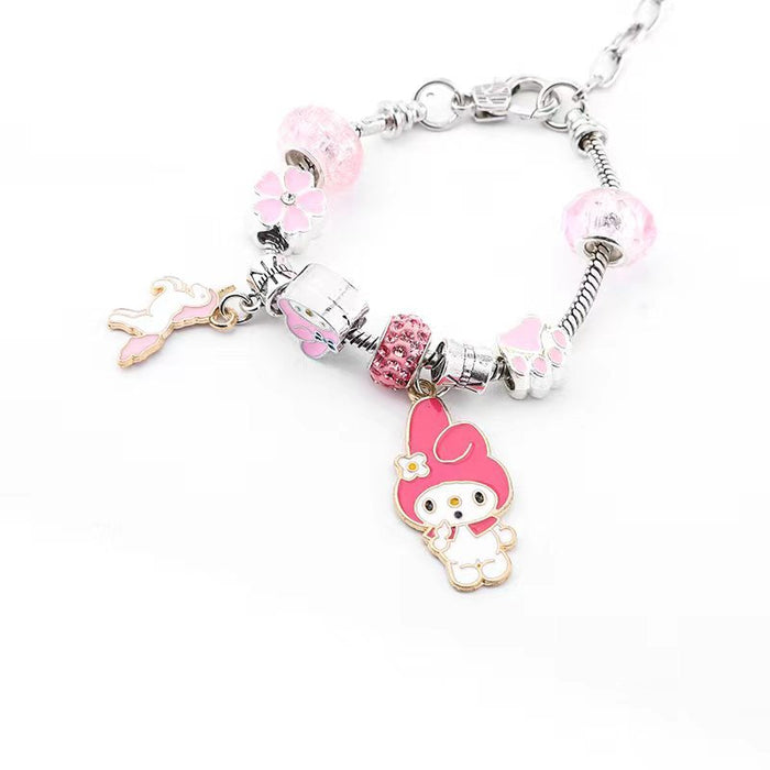 Wholesale Cartoon Large Hole Crystal Beaded Alloy Bracelet JDC-BT-JiYan001