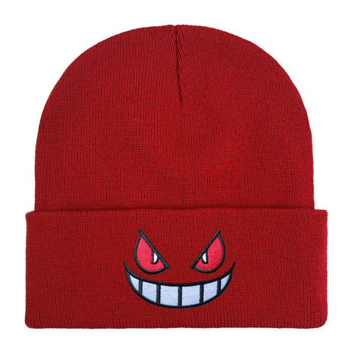 Wholesale Cartoon Acrylic Embroidery Autumn and Winter Wool Knitted Hat JDC-FH-Shengn001