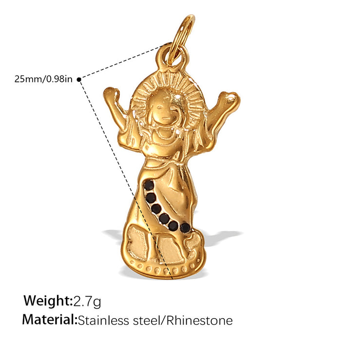 Wholesale DIY Stainless Steel Gold-Plated Necklace Pendant Accessories