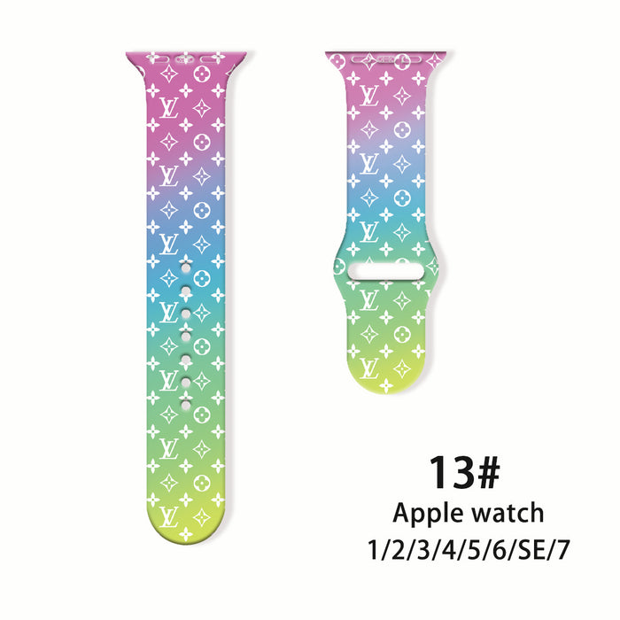 Wholesale Printed Silicone Watch Strap Wristband JDC-WD-NuoQi039