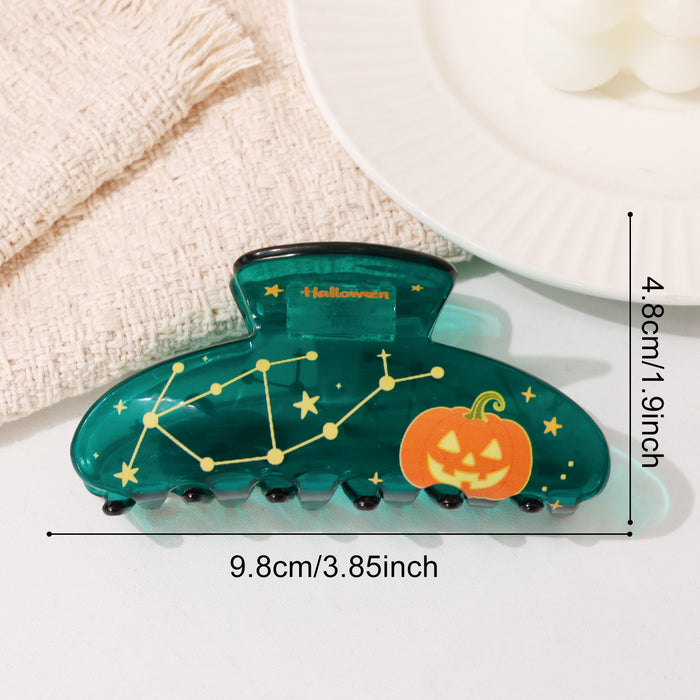 Wholesale  Transparent Claw Clip Hair Accessory For Women Pumpkin Bat Dark Style Shark Clip Boutique Resale