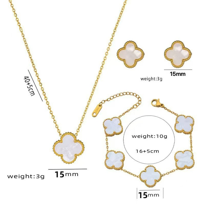 Wholesale Four-leaf Clover Rose Gold Bracelet