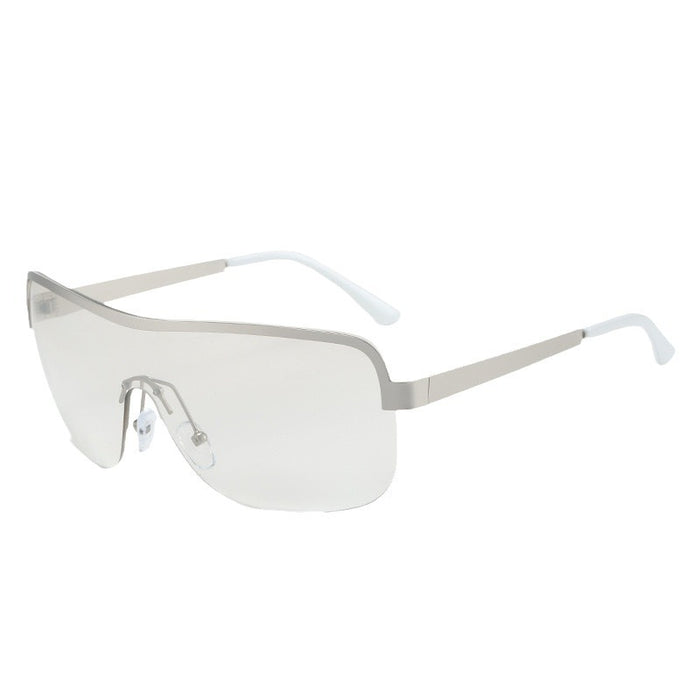 Wholesale Riding windproof sports sunglasses, integrated sunglasses, oversized frame, high-end metal goggles