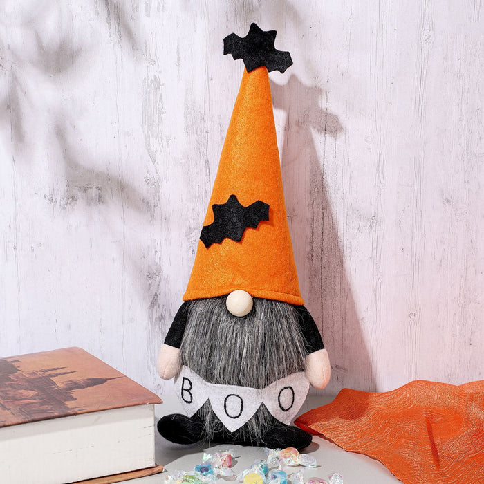 Wholesale  Ghost Festival decoration desktop ornaments letters red and black plaid hat forest man doll ornaments