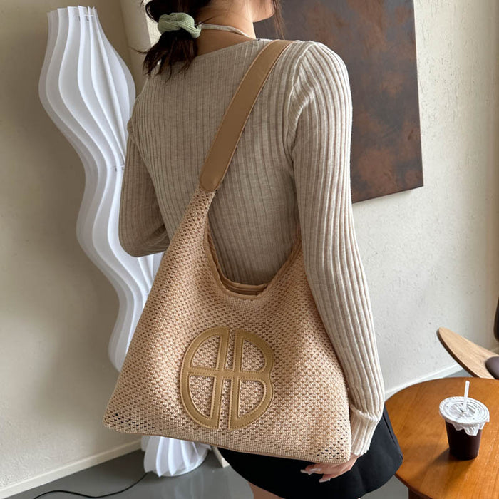 Wholesale Simple and stylish one shoulder new style fashionable large capacity tote bag retro casual commuting bag