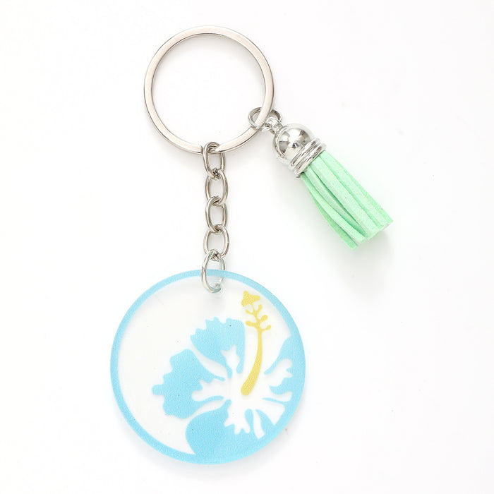 Wholesale Acrylic Flowers and Leaves Keychain JDC-KC-YiTian011