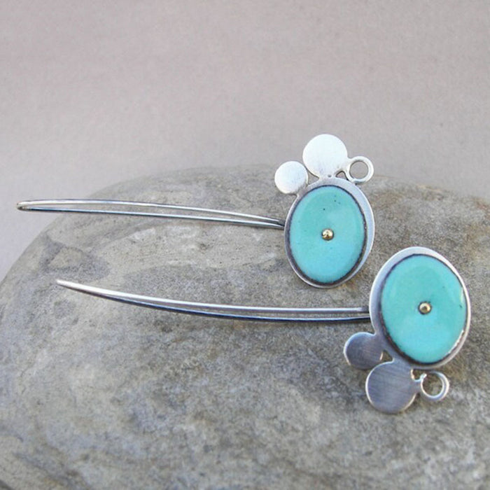 Wholesale Asymmetrical Graffiti-Style Antique Copper Earrings