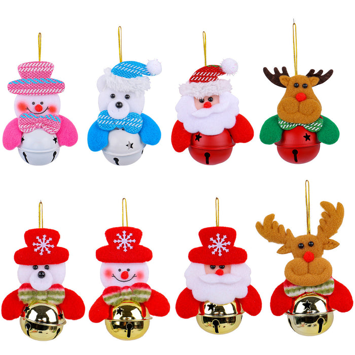 Wholesale Christmas Decorations Christmas Tree Pendants Old Man Doll Holding Bells Christmas Decorations Small Gifts