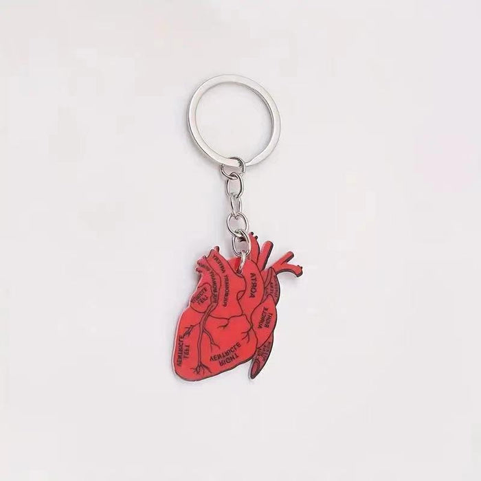 Wholesale Heart Shape Cartoon Acrylic Key ChainJDC-KC-Went001