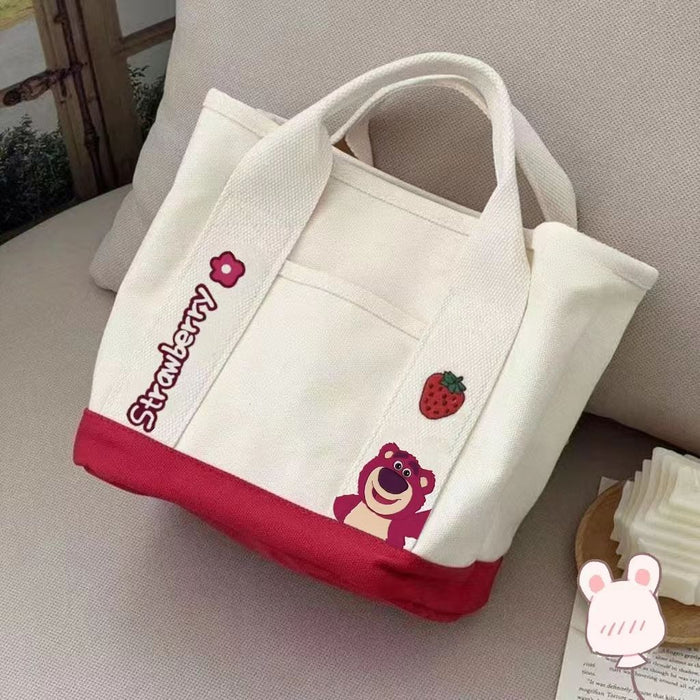 Wholesale Women's Bag Girls Heart Ins Cute Bear Embroidered Handbag Large Capacity Shoulder Bag