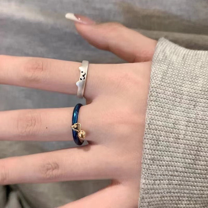 Wholesale Bell ring with unique niche design and open mouth matching ring