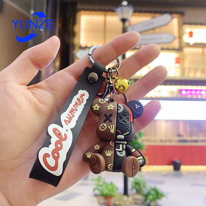 Wholesale Half Anatomy Mechanical Bear Keychain JDC-KC-YunZ008