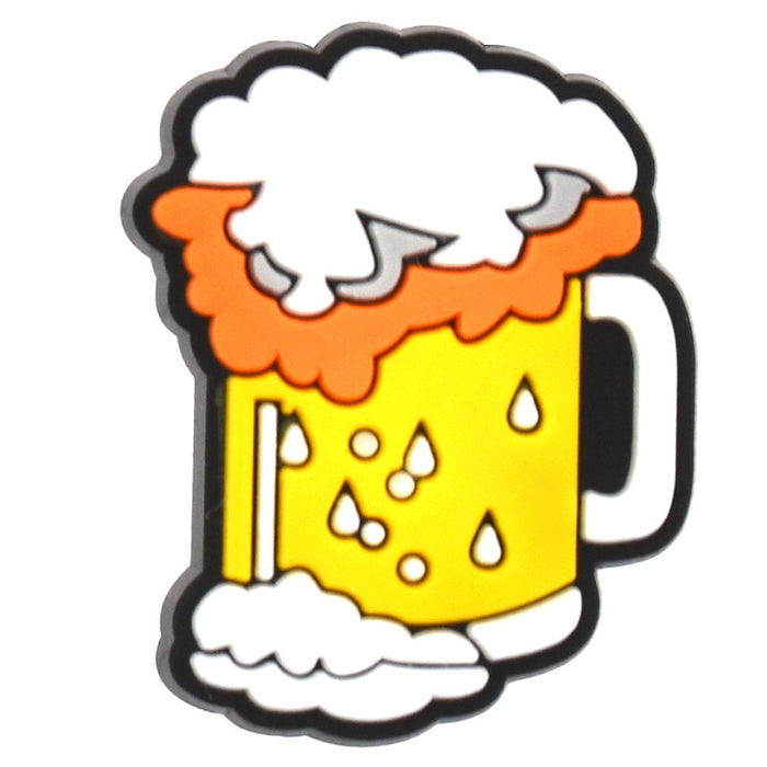 Wholesale Random 100pcs Beer Cartoon Crocs Shoe Buckle JDC-SC-XiaoY005