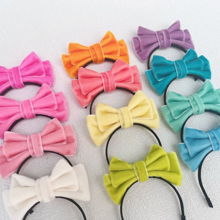 Wholesale Doll clothes sit party cloth cloth clothes accessories velvet bow hairband