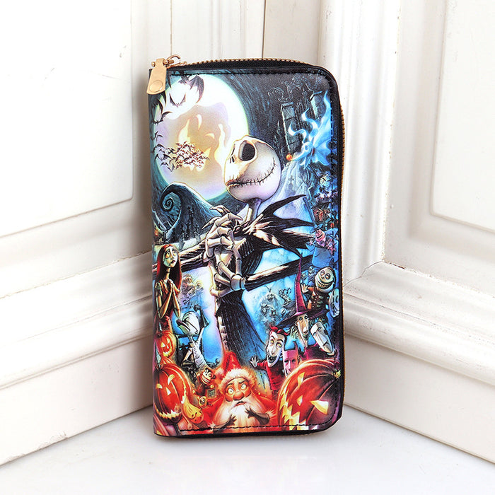 Wholesale PU Halloween Skull Children's Boys Coin Purse JDC-WT-Shengx012