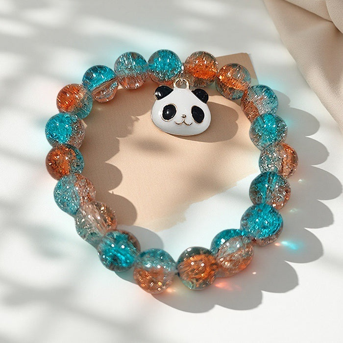 Wholesale Colorful glass bead bracelet with niche design, versatile crystal bracelet, colorful accessories