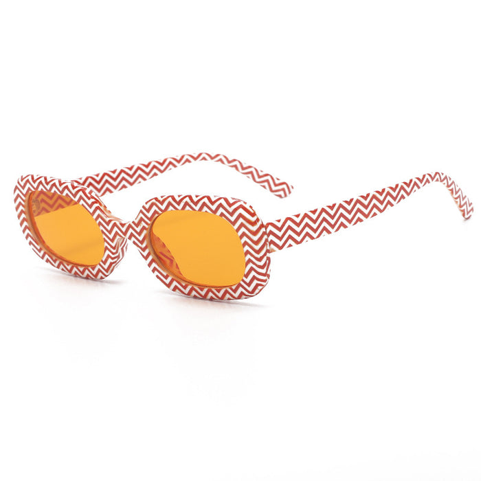 Wholesale Oval Retro Mosaic Small Frame Jelly Color PC Sunglasses JDC-SG-ZS003