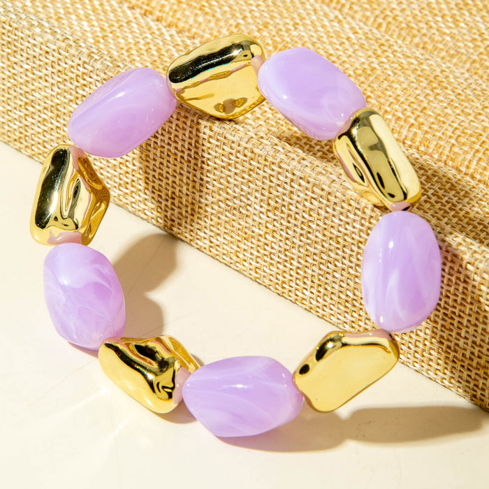 Wholesale Acrylic Beaded Bracelet Retro Ethnic Pattern Women' s Jewelry Gift MOQ≥2