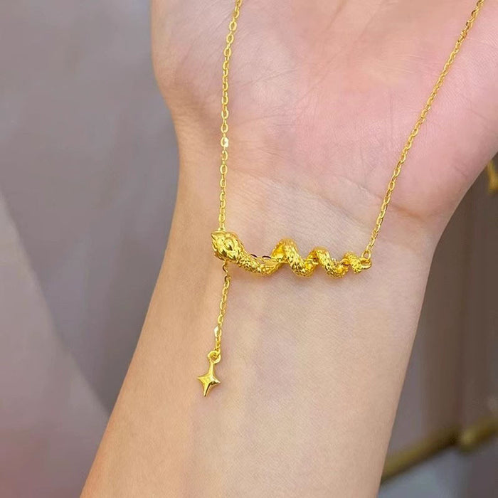 Wholesale Zircon necklace new niche design titanium steel non fading collarbone chain